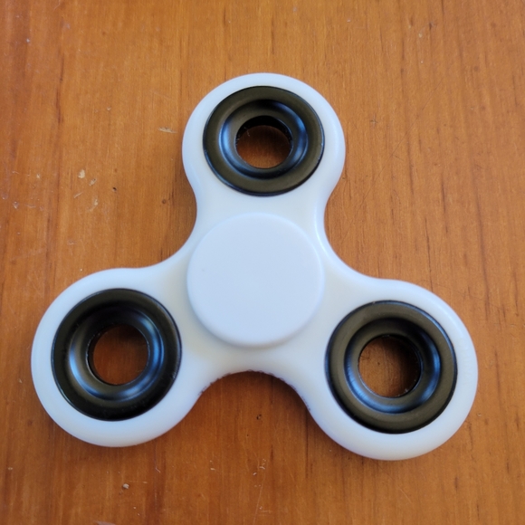 PIG White & Blue Fidget Spinner with Black Features - Picture 6 of 7